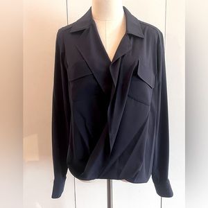 Alex + Alex Navy Blouse Sz 6